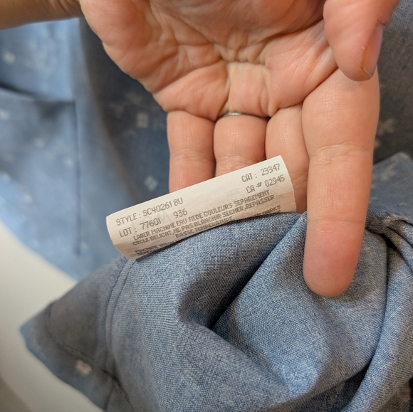 Vintage Image 18W Plus Light Blue Denim Style Floral Blazer Women - Picture 8 of 10